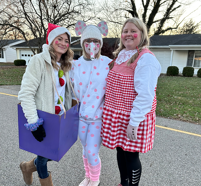 Dental team members dressed as toys