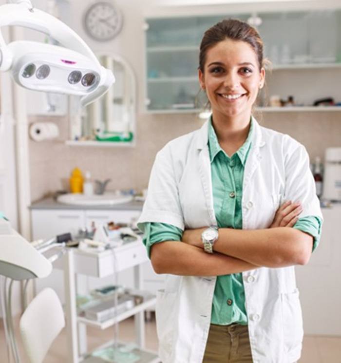 Smiling dentist